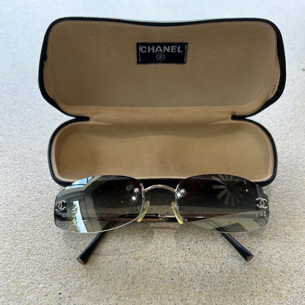 Chanel Gradient Blue/Grey Frameless Sunglasses